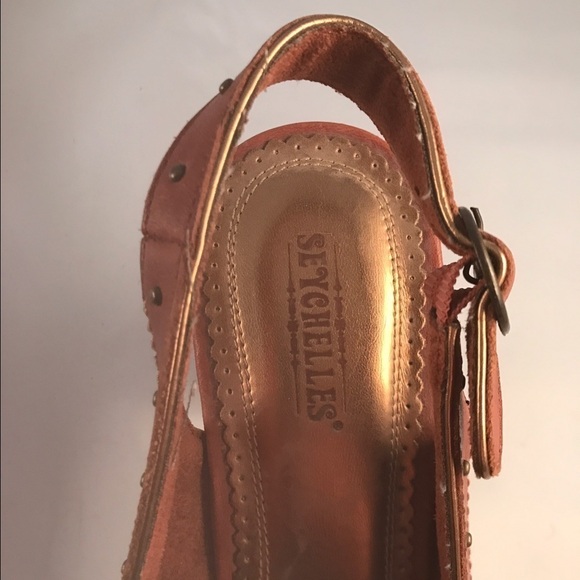 Seychelles Leather Open Toe Heel Sandals 7.5 - Picture 5 of 6